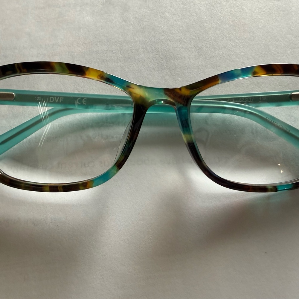 Coach Men’s Multicolor Tortoise Blue-Green Acetate Glasses - Picture 2 of 4